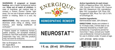Neurostat (Enrg0638 Neurostat 1oz 8 13 26)